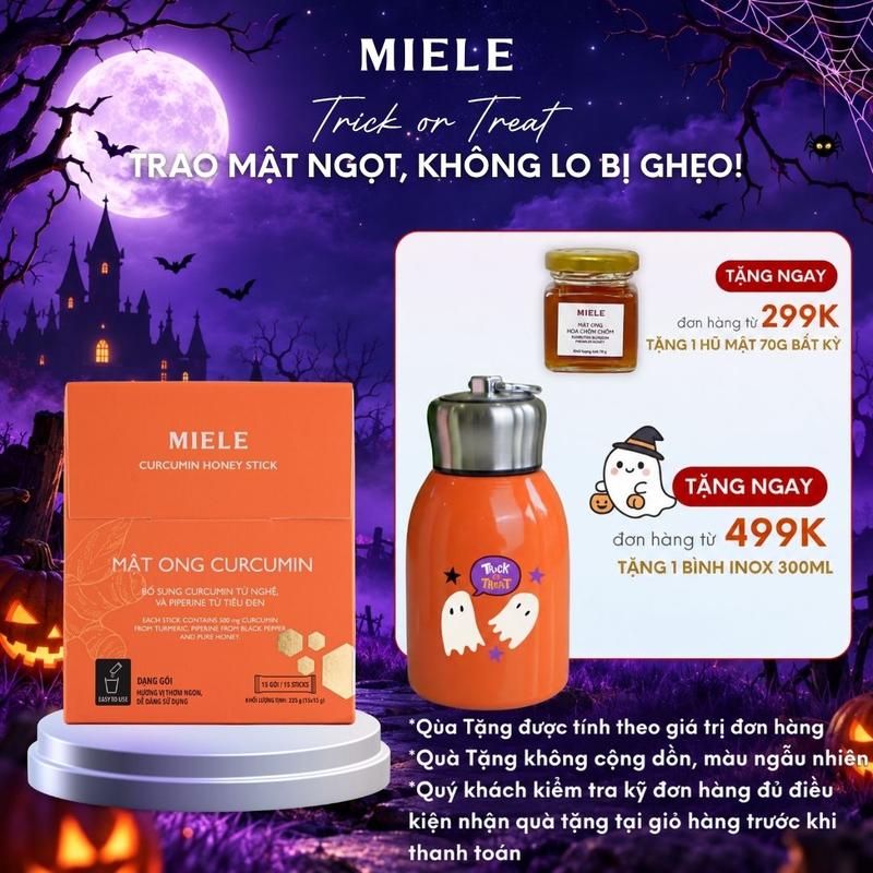 Mật Ong Curcumin Miele Dạng Gói Tiện Lợi (15 gói x 15g)