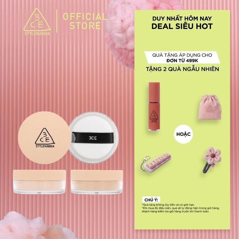 Phấn Phủ 3CE Cho Lớp Trang Điểm Tự Nhiên Bền Màu 3CE Natural Finish Loose Powder 8.5g