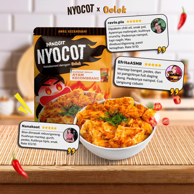 NYOCOT Pangsit Tulang Rangu Ayam Kecombrang Renyah Gurih / Cocok untuk Ngemil / Cemilan Pangsit Chili Oil / Makanan Instant 5