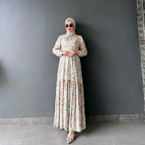 Devira Dress By Jelita Cantik Manis Elegant Gamis Twill