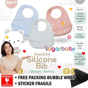 Sugar Baby Premium Silicone Bib K series Slaber Sugarbaby Celemek Bayi