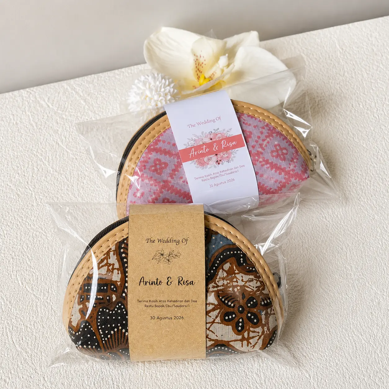 PAKET 100pcs - Souvenir Pernikahan Dompet Batik Busur - Souvenir Pernikahan, Khitan & Event lain