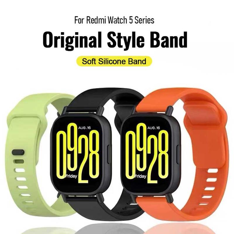 Dây đeo đồng Đồng Hồ, Dành cho Redmi Watch 5 Active, Phong cách , Dây đeo silicon, Phong cách thể thao, Chống nước, Dây đeo mềm silicon, Dây đeo thay thế, dành cho Redmi Watch 5 Lite