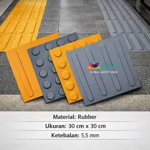 Tunanetra Tactile Karet Blind Road Sidewalk - Paving Block Rubber
