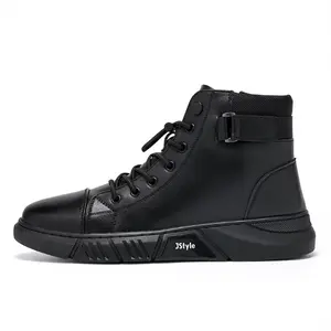 JP-029 [Sepatu DNY] Sneaker Shoes Pria Hitam Korean Style Sepatu Boots Cowok Fashion