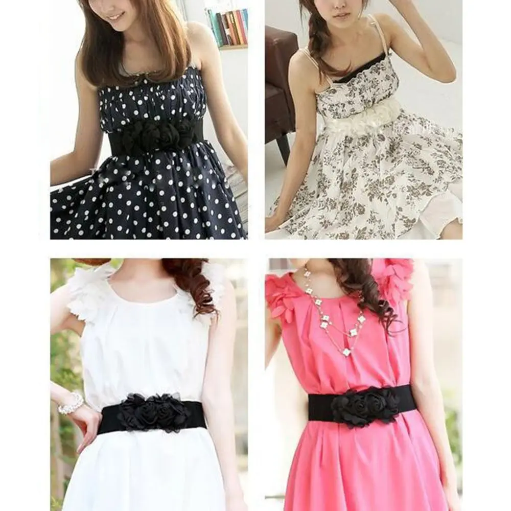 Roses Fashion Minimalist Stretch Waistband Elasticated Waistband Waistband Corset Belts