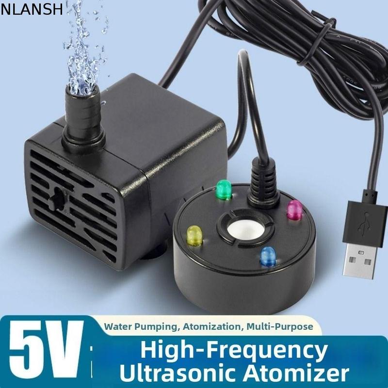 NLANSH Máy tạo độ ẩm cho bể cá 2-trong-1 Người tạo sương Đèn LED nhiều màu sắc…