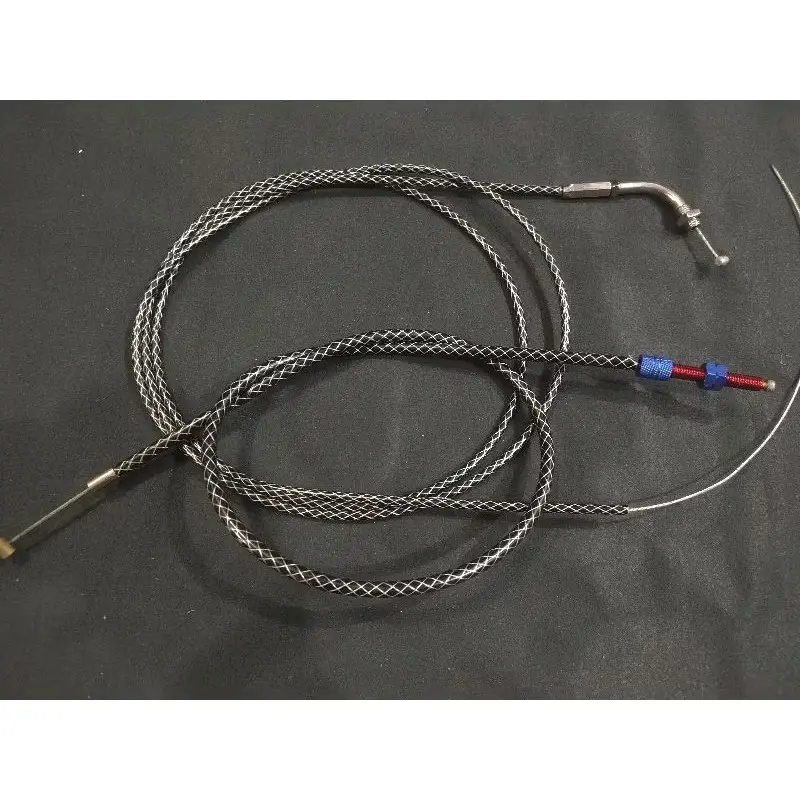 PAKET KABEL GAS UK 190CMX & KABEL KOPLING UK 110CM  SERAT CARBON / KABEL TALI KOPLINXG THAILAND NINJA R NINJA RR VIXION SATRIA FU DLL Motorcycle