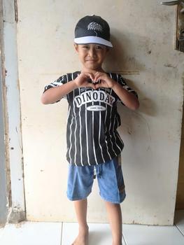 Product Review of [FREE TOPI] DINODAY Setelan baju anak laki kaos distro cowok celana pendek jeans denim 1 - 9 Tahun from R**a 1