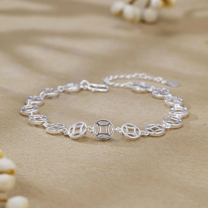 COCO091 - LẮC TAY KIM TIỀN FULL MẶT , ĐƠN GIẢN XINH XẮN NAM NỮ ĐỀU MANG ĐƯỢC