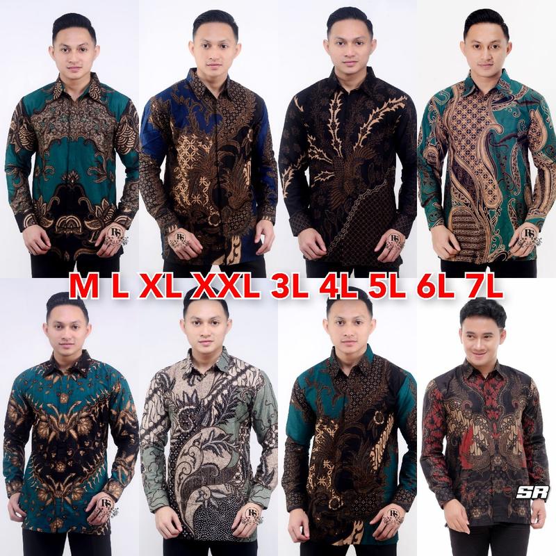 KEMEJA BATIK LENGAN PANJANG READY JUMBO BATIK ATASAN PRIA BATIK KANTOR BATIK SERAGAM 0