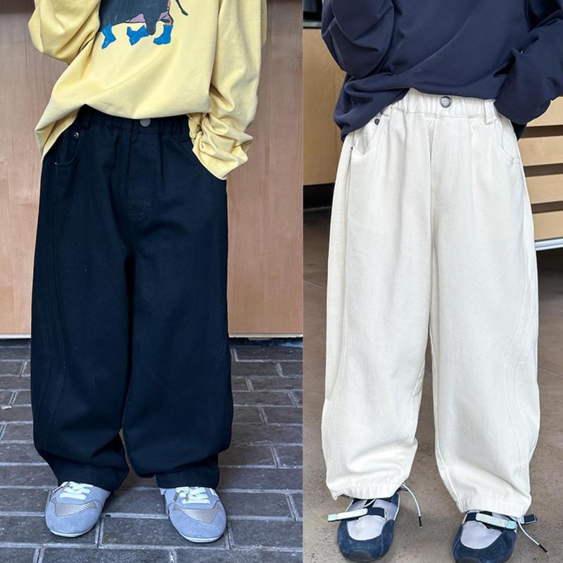   FORM DÀI RỘNG  QUẦN KAKI PHỐI CÚC FORM BAGGY ĐƠN GIẢN DỄ MẶC PHONG CÁCH HÀN CHO BÉ TRAI BÉ GÁI MOJI KIDS 