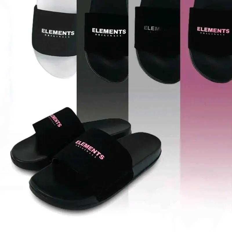 Dép Elements Quai Ngang Nam Nữ kiểu Dáng Hàn Quốc Cao Cấp 'hot' Cao Su Đế Bằng Dép Slipper Nhung DéP Đồng Jean Leather XXX