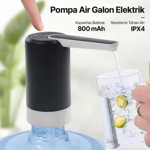 Pompa Galon Lipat Elektrik 3 Tombol HAOYUNMA Pompa Air Galon Elektrik Three Key Detachable 800mAh Water