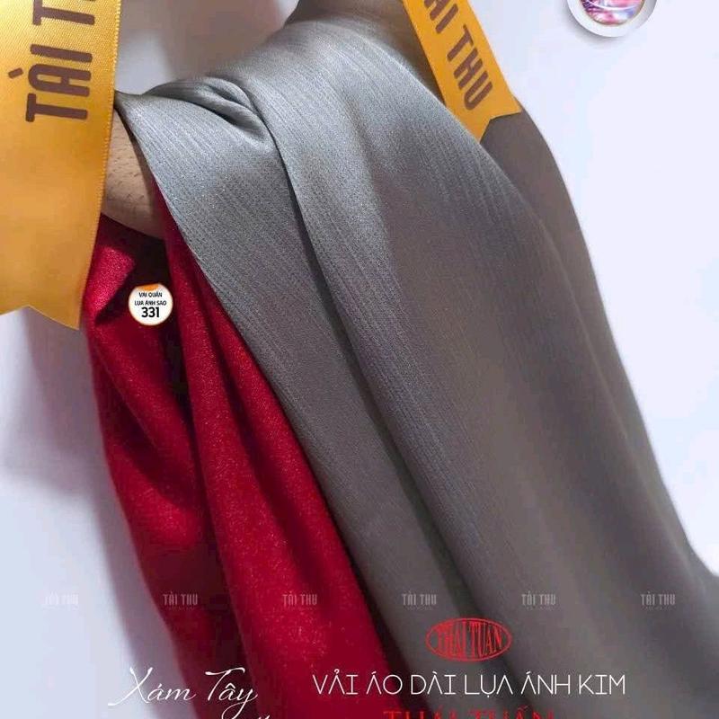 Vải lụa sọc ánh kim T.h. ái T. uấn 8