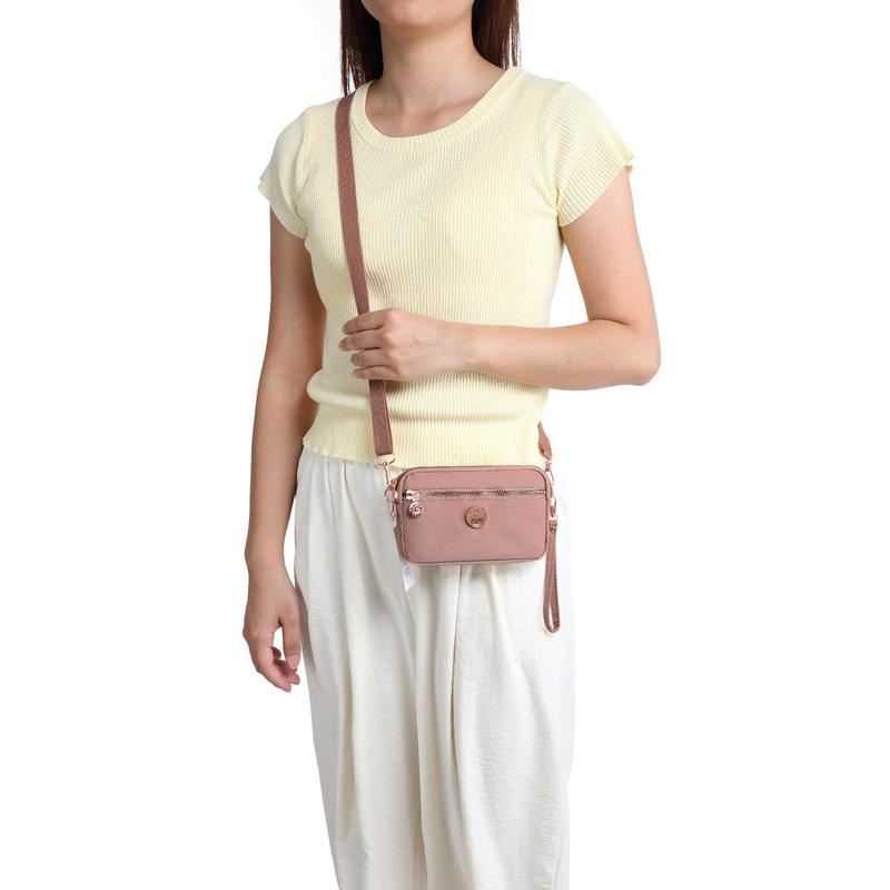 EMEVELE PIOMA CELINA ROSE GOLD DOMPET HP 3 RES / DOMPET WANITA / DOMPET SELEMPANG / DOMPET NYLON / 3