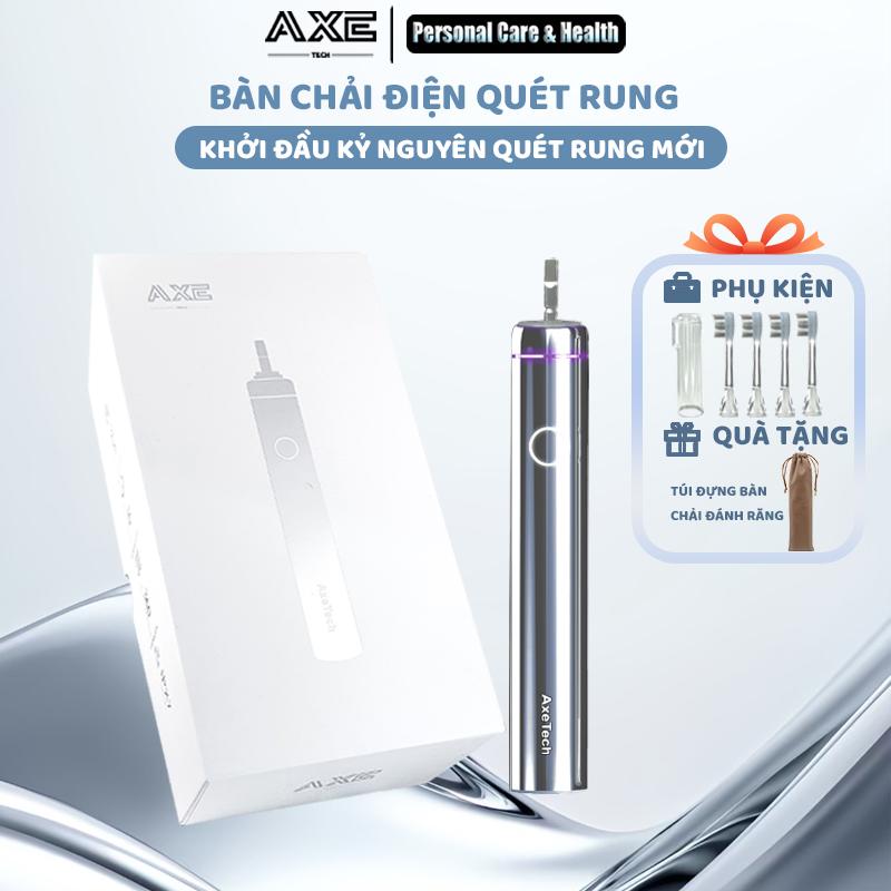 【COD Bàn Chải Đánh Răng Điện Rung, AxeTech, Với Năm Chế Độ Làm Sạch Khác Nhau, Lông Bàn Chải Mềm DuPont, Chống Thấm Nước Hoàn Toàn, Thép Không Gỉ 304, Sạc Nhanh, Thời Lượng Pin 60 Ngày, Thích Hợp Cho Du Lịch,Rất phù hợp để mang theo khi đi du lịch