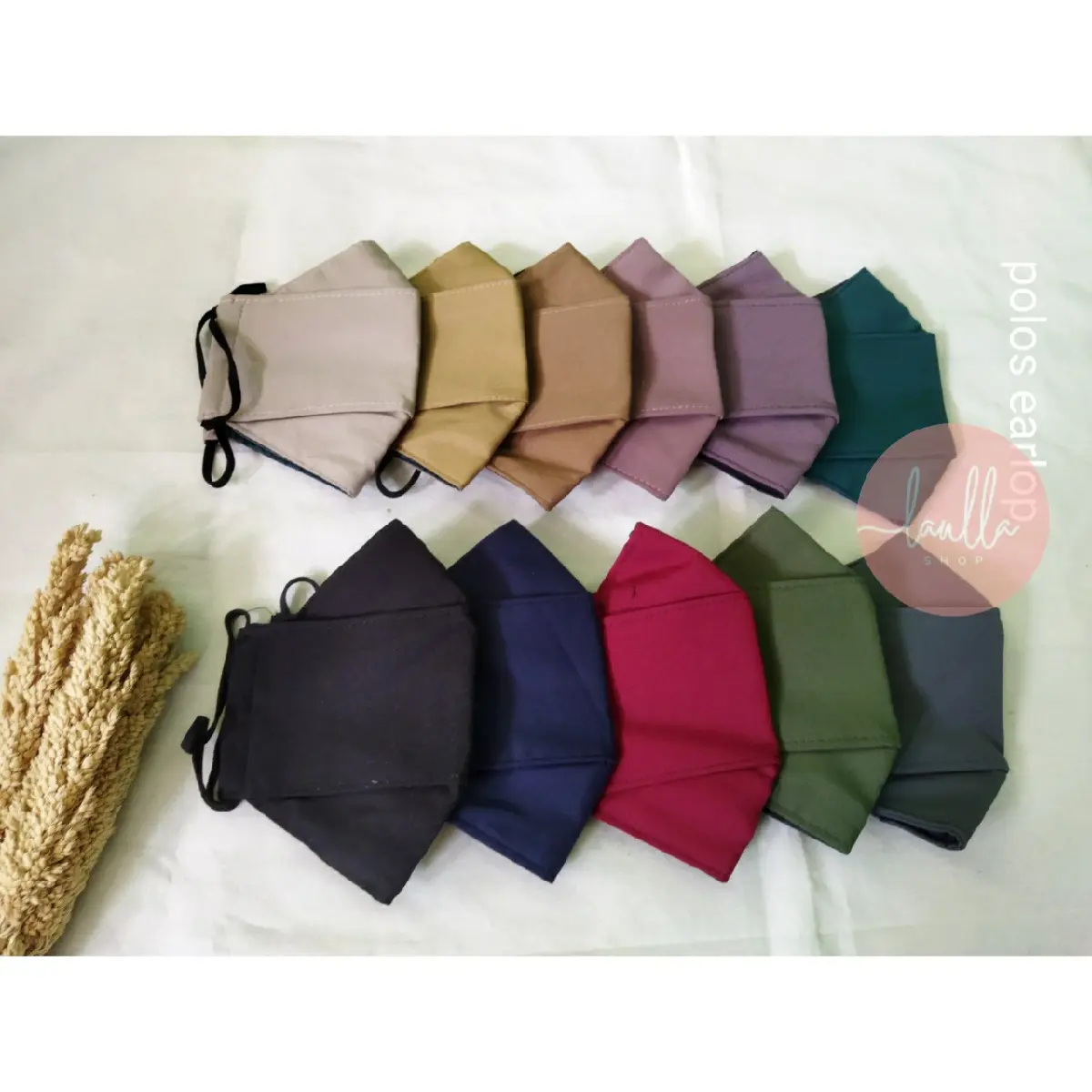 Masker kain 3d 3lapis origami bahan katun murah
