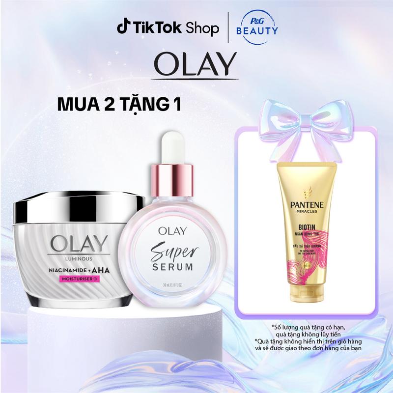  Mua Combo OLAY  Serum 5in1 30ml + Kem AHA 50g  – Tặng Bộ Gội Xả Herbal Essences 400ml 