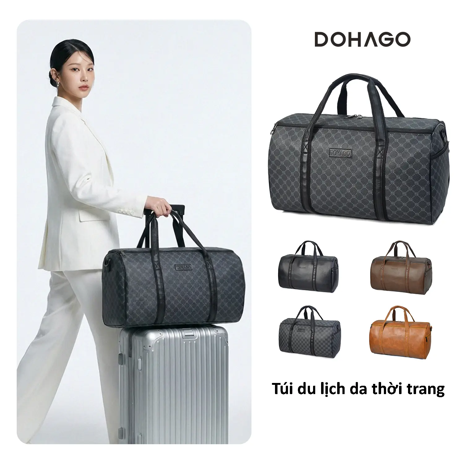Túi Xách Du Lịch Da DOHAGO Thời Trang Đa Năng - TDL03
