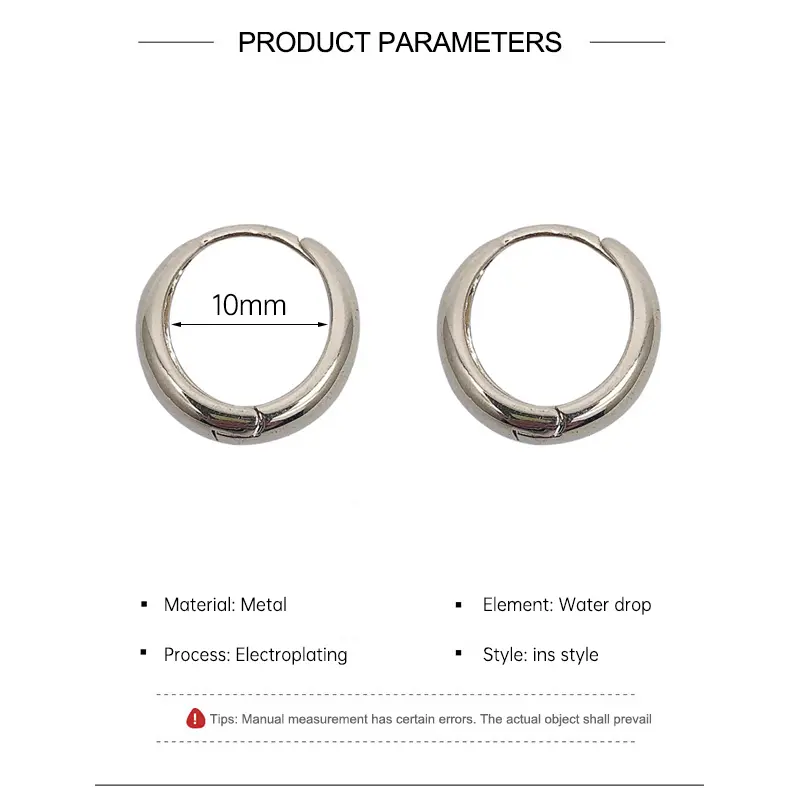 【lingerly】Anting tetesan air sederhana Eropa dan Amerika Serikat anting angin dingin anting logam retro Z 7