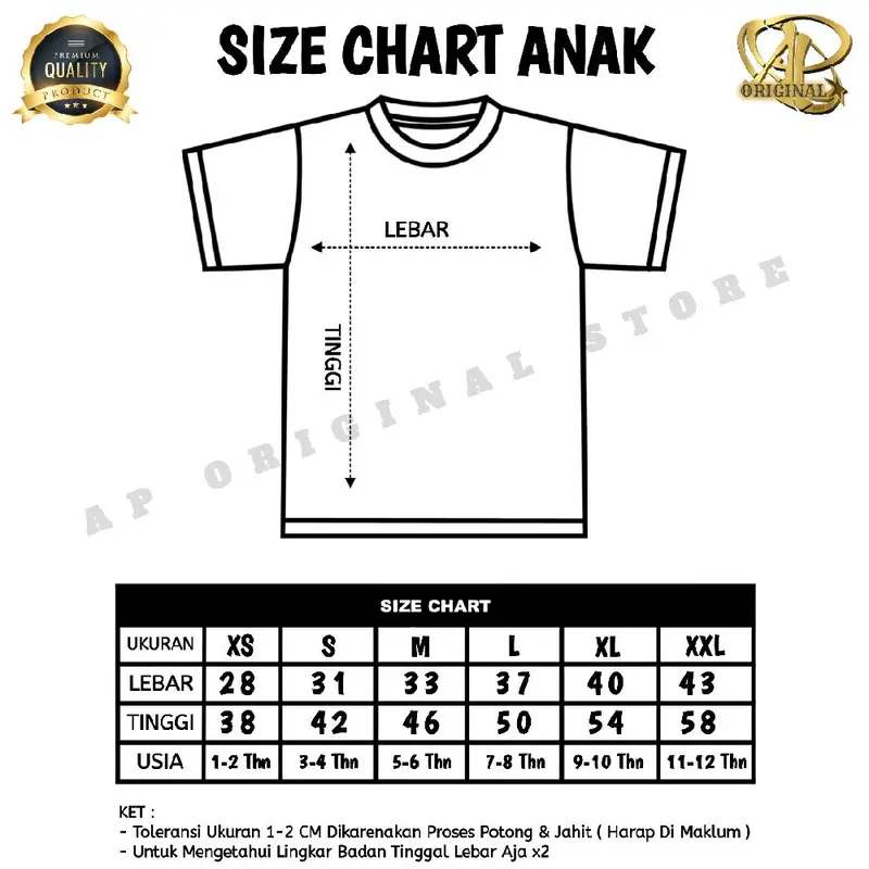 Kaos Distro Bear 010 Anak Lengan Pendek Unisex 1 - 12 Tahun.  Kualitas Premium Produk Ap Original. 5