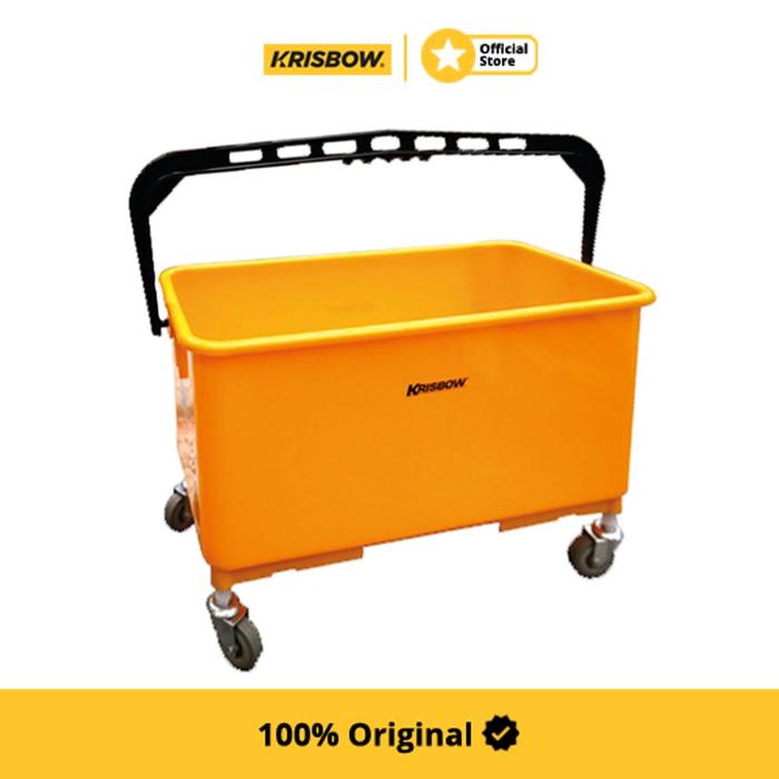 Gambar Krisbow Ember Pel Dengan Roda 24 Liter - Kuning Mop Bucket Ember Peras Pel Cleaning Tools dari Krisbow Official ID Kab. Bekasi Tokopedia