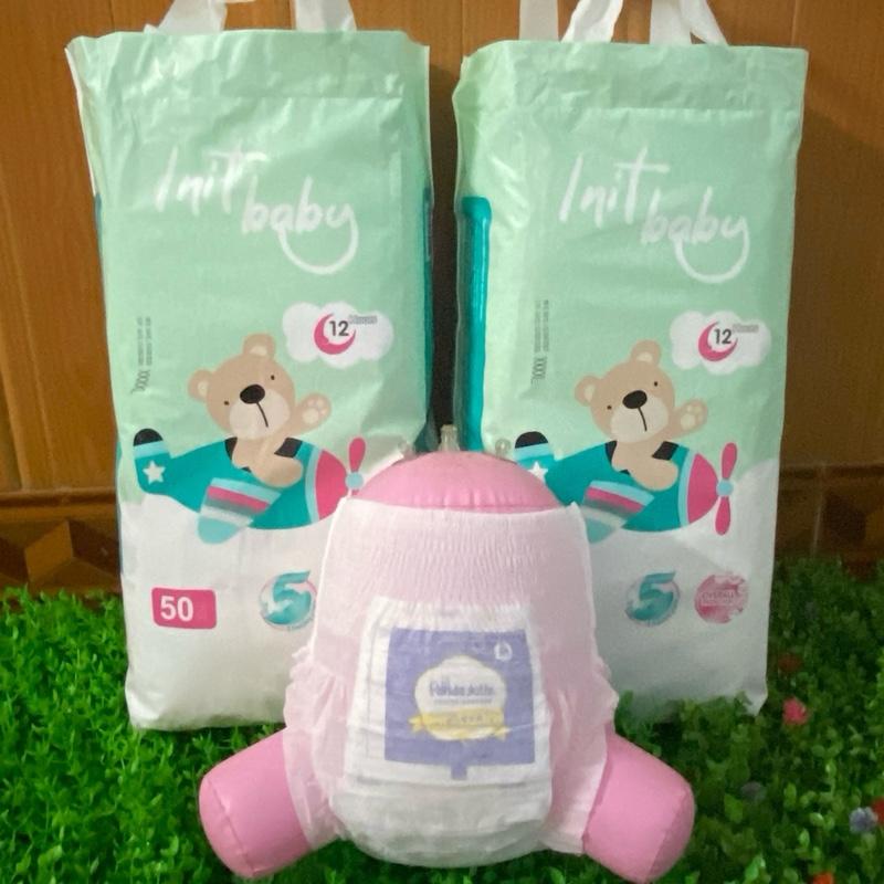 Bỉm quần INIT Baby Organic 100 miếng cao cấp giá sỉ,Tả em bé đủ size M tới 4XL thấm hút tới 1200ml nước tiểu