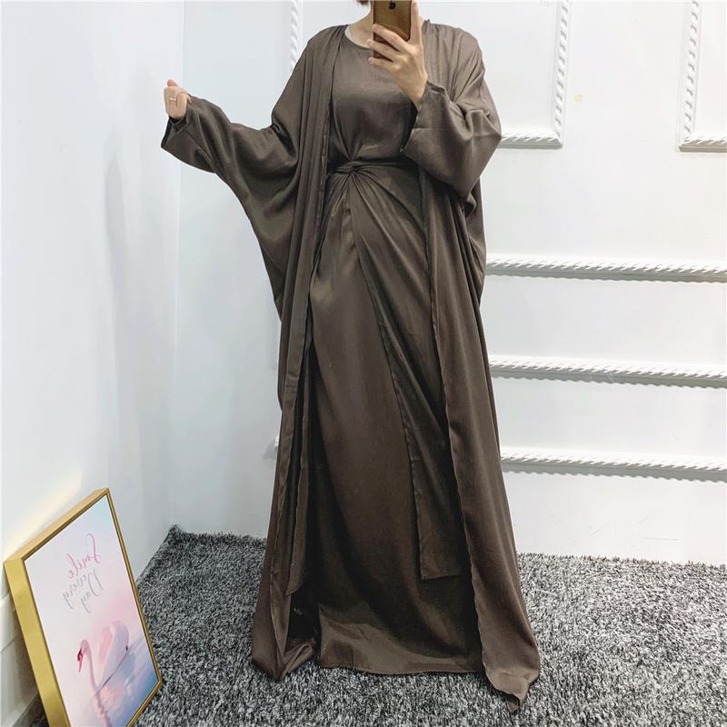 Turkey solid three piece set lr452 abaya