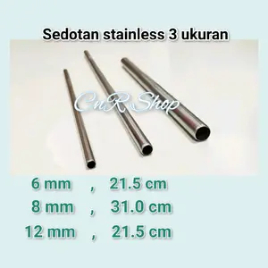 sedotan tumbler panjang / Minuman boba bubble stainless steel SUS 304