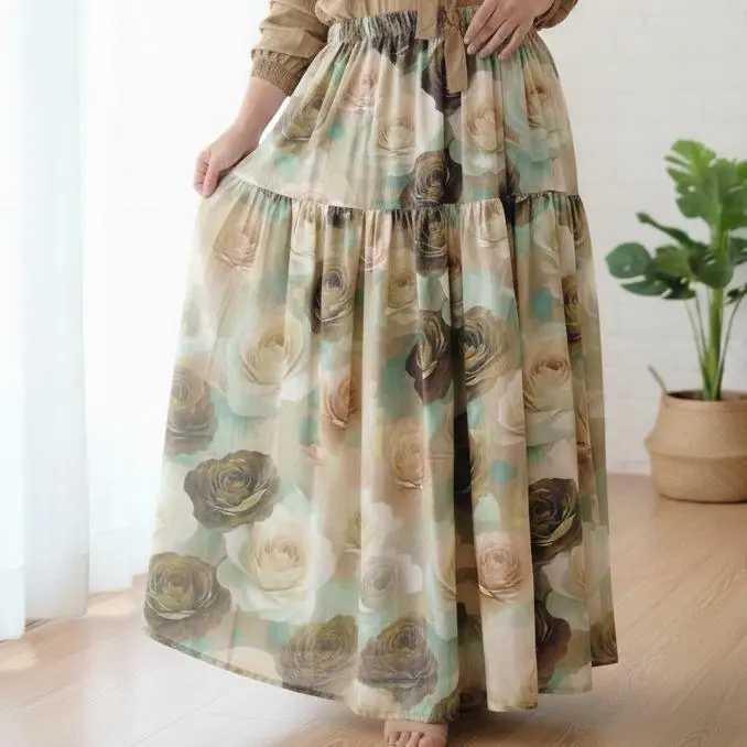 ROK MOTIF HIJAU SUSUN 2