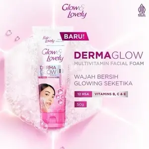 PAKET HEMAT-Glow & Lovely Derma Glow Multivitamin Facial Foam 50gr +Multivitamin Cream 23gr