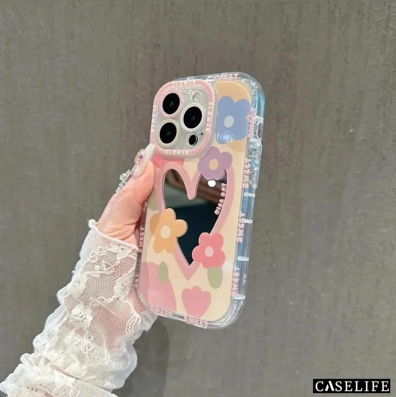 Caselife Mirror 3D Lovely Casing Iphone 11 12 13 14 15 Pro Max Plus Softcase 3