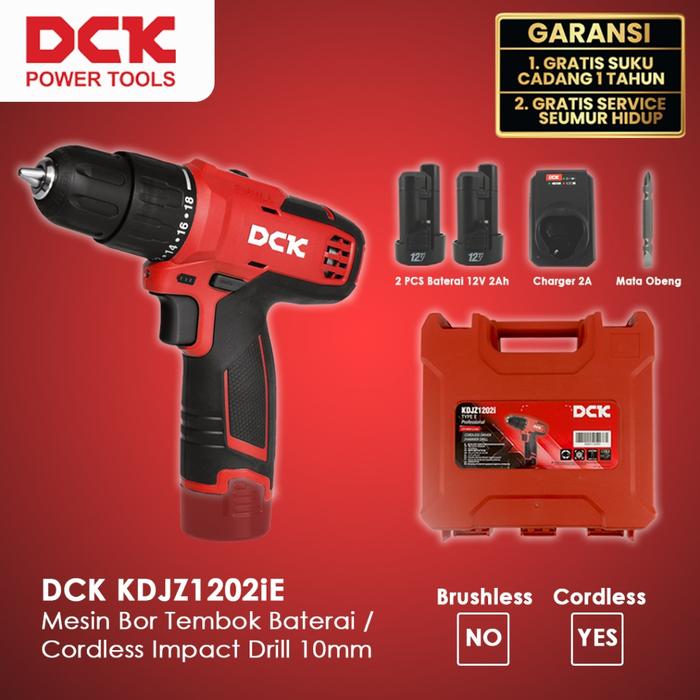 Gambar DCK KDJZ1202iE Mesin Bor Tembok Baterai / Cordless Impact Drill 10mm dari Drill&Co Kota Administrasi Jakarta Barat Tokopedia