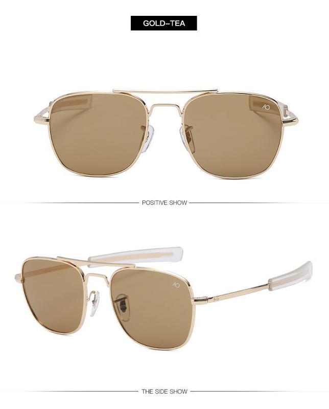 Product Introduction of Aviation Sunglasses Men Sun Glasses Male American Army Square Fashion Eyewear Metal Frame Outdoor Travel Wild Sunglasses 24
