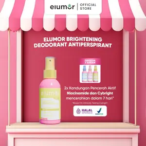 Elumor Brightening Deodorant Spray Antiperspirant 100ml Pencerah Ketiak Tahan Keringat & Bau 24 Jam