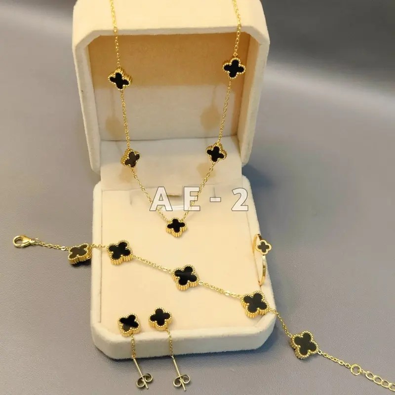 1 set perhiasan wanita titanium asli ori import anti karat luntur 0