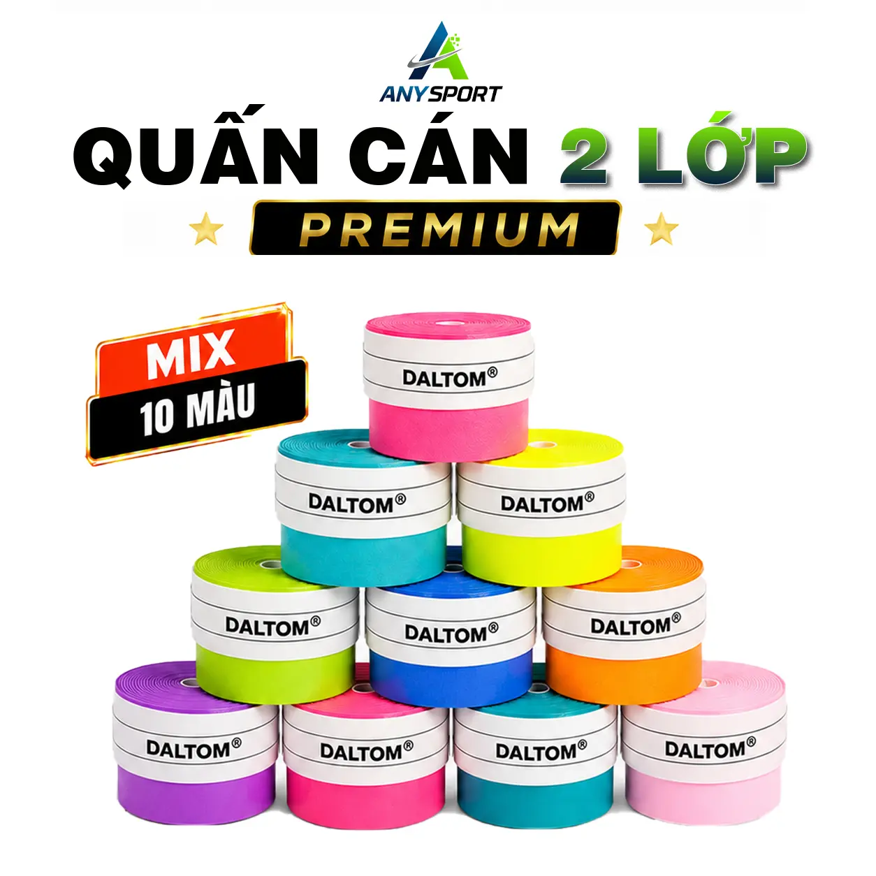 10 CUỘN MIX 10 MÀU 2 LỚP