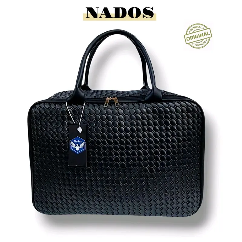 NADOS-Tas Pakaian Eksklusif dengan Keanggunan Modern Elegansi Anyaman Kulit  untuk Profesional Kepraktisan dan Kegagahan di Setiap Perjalanan Travel Pria 0