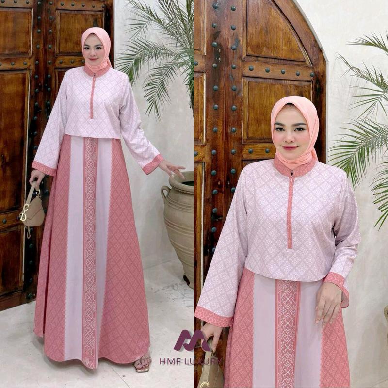 Gisella Dress Gamis terbaru Premium original import by hmf luxury 4
