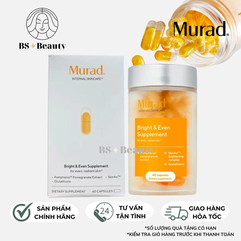 [08/2026] Viên Uống Chống Nắng Nội Sinh Murad Chiết Xuất Từ Quả Lựu Brᶖght & Even Supplement 60 Viên