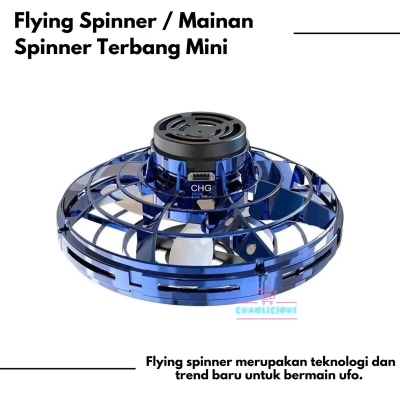 Flying Spinner / Mainan Spinner Terbang Mini Bentuk Ufo 1