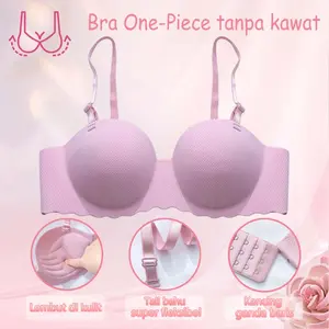 PERFECTFIVE Summer BRAS bahan lembut warna cerah push up light and small chest gathered comfort simple
