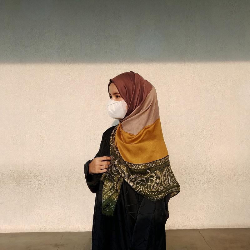 Nisa Scarf Pashmina Motif Import Bahan Katun Viscose 1