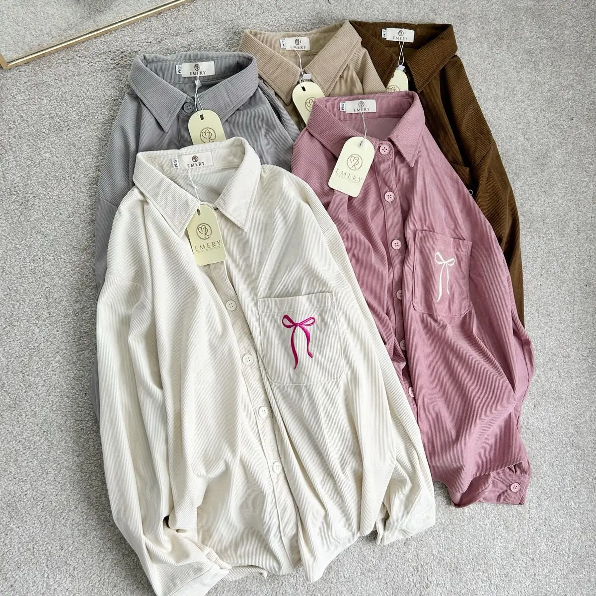 Top Diana Baby Corduroy | Pita bordir | emery