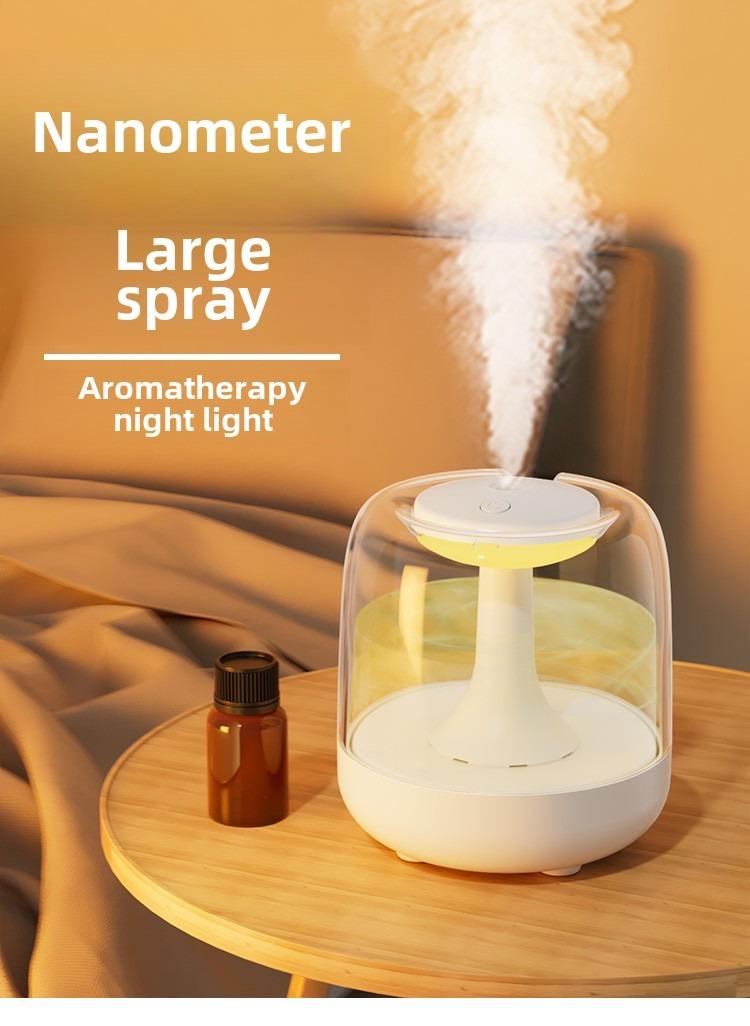 Product Introduction of Máy Xông Tinh Dầu Tạo Độ Ẩm & Khuếch Tán Hương Thơm Mini, Siêu Yên Tĩnh, Đèn Ngủ 7 Màu, Cầm Tay USB, Thích Hợp Cho Phòng Ngủ Và Văn Phòng Không khí khô nhiệt đới, hoàn hảo 0