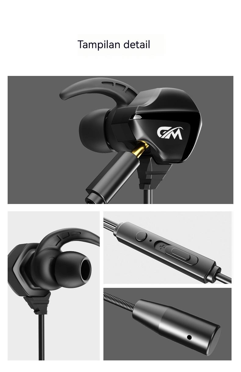 HP31 Headset Gaming In Ear Dual Mic Bisa Dilepas earphone Esports Kabel Type-C/3.5mm Earbuds