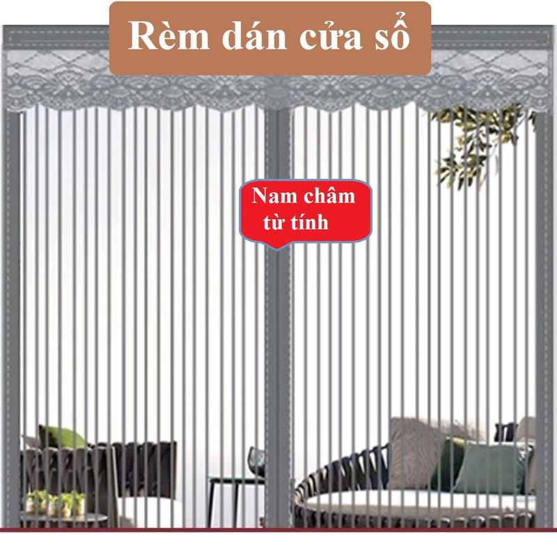 Rèm lưới chống muỗi cửa sổ có NAM CHÂM từ tính tự đóng chống muỗi có kèm băng lông dán- Lưới chống muỗi