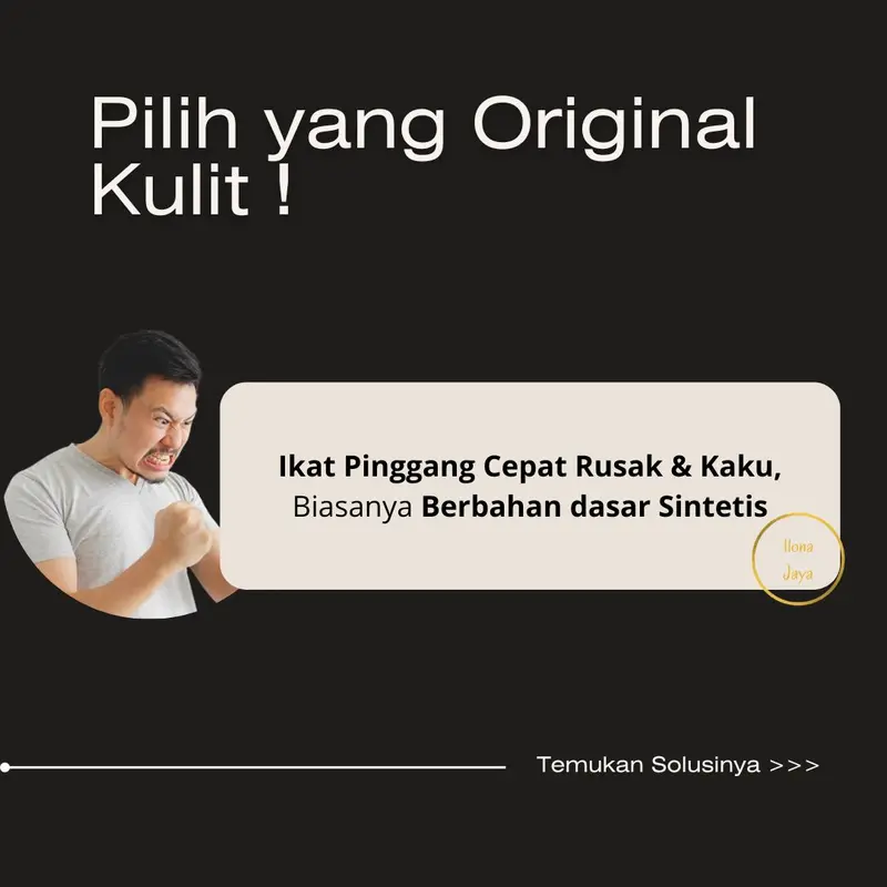 Gesper Kulit Pria Original 100% Ikat Pinggang Kulit Sabuk Kulit Gesper Kulit Pria Ikat Pinggang Pria Kulit 2