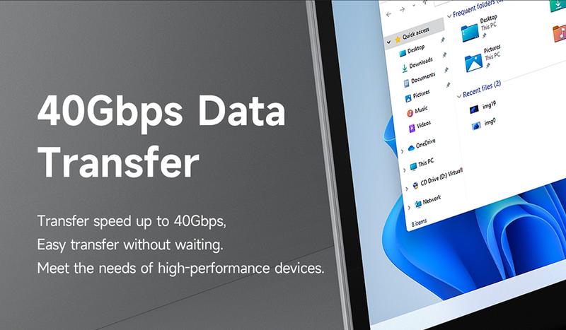 Product Introduction of Hagibis USB C Fast Charger Cable With LED Display PD 240W 40Gbps Video Cord Compatible with Thunderbolt 4/3 For iPhone 15 Laptop 11
